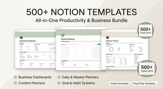 500+ NOTION TEMPLATES